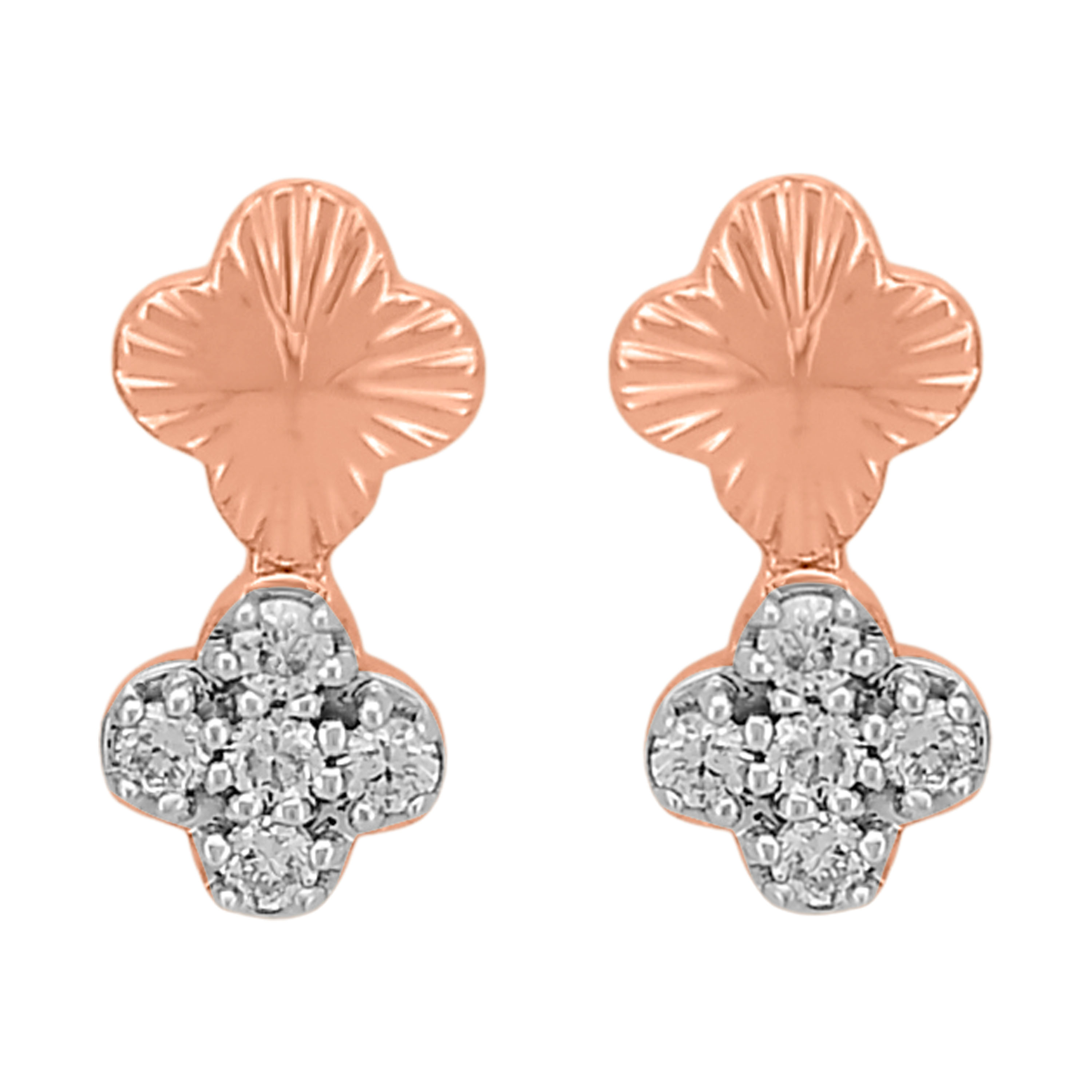 Златни обици с Диаманти Aspire Designs