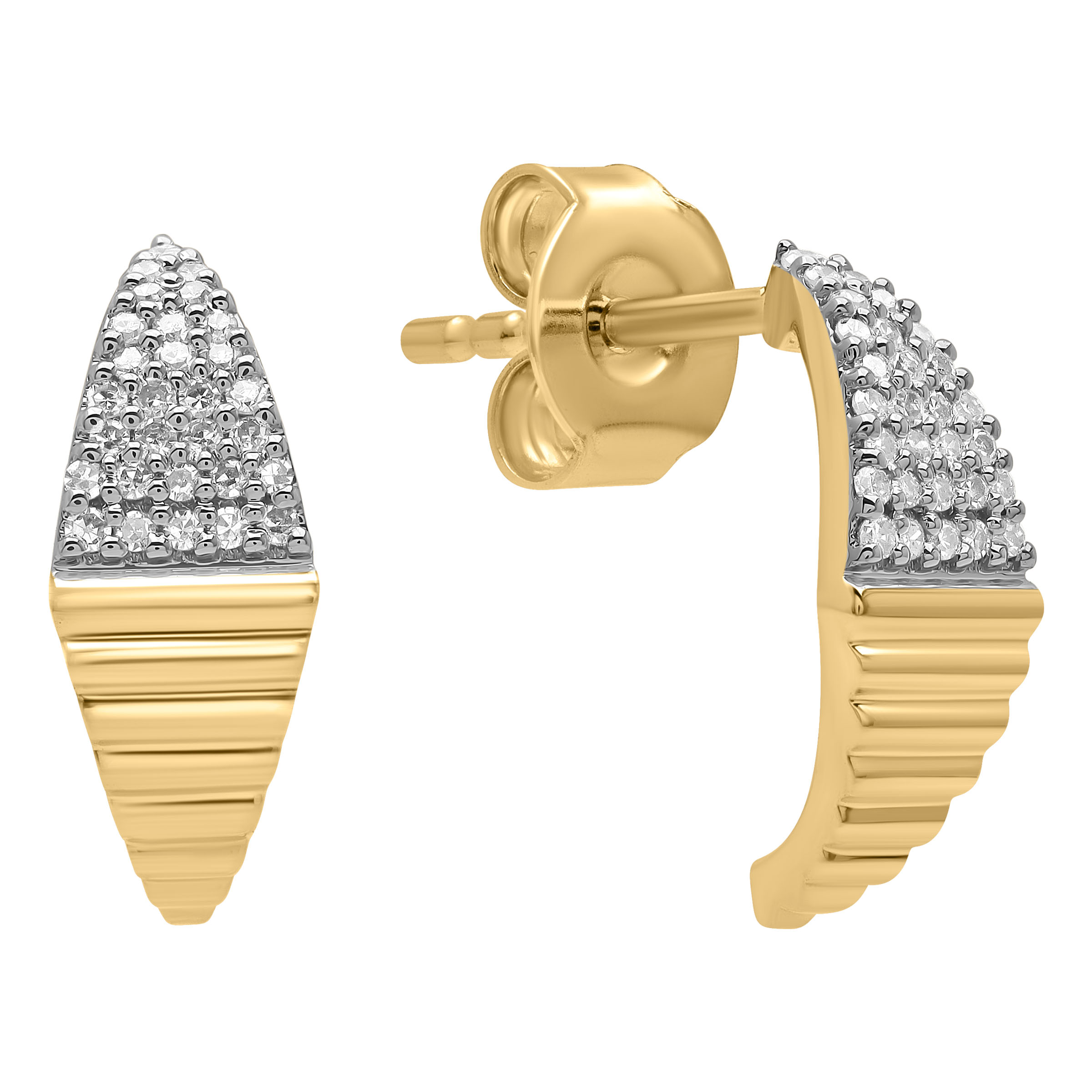 Златни обици с Диаманти Aspire Designs