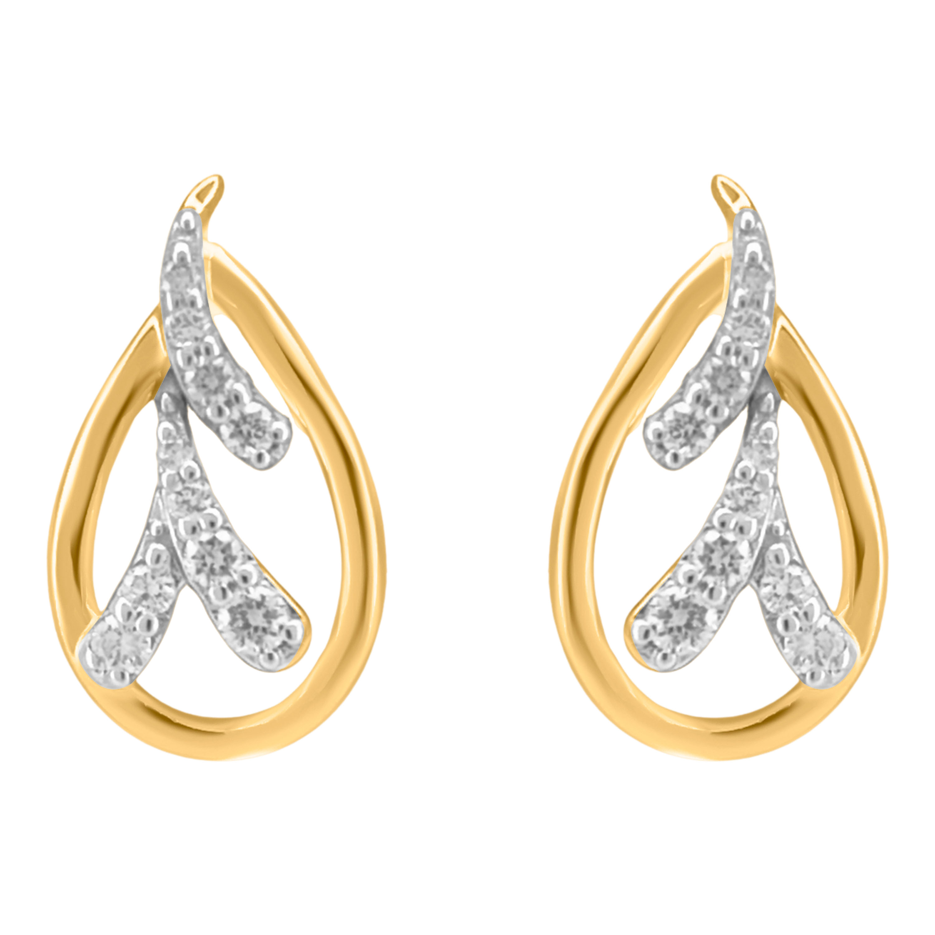 Златни обици с Диаманти Aspire Designs
