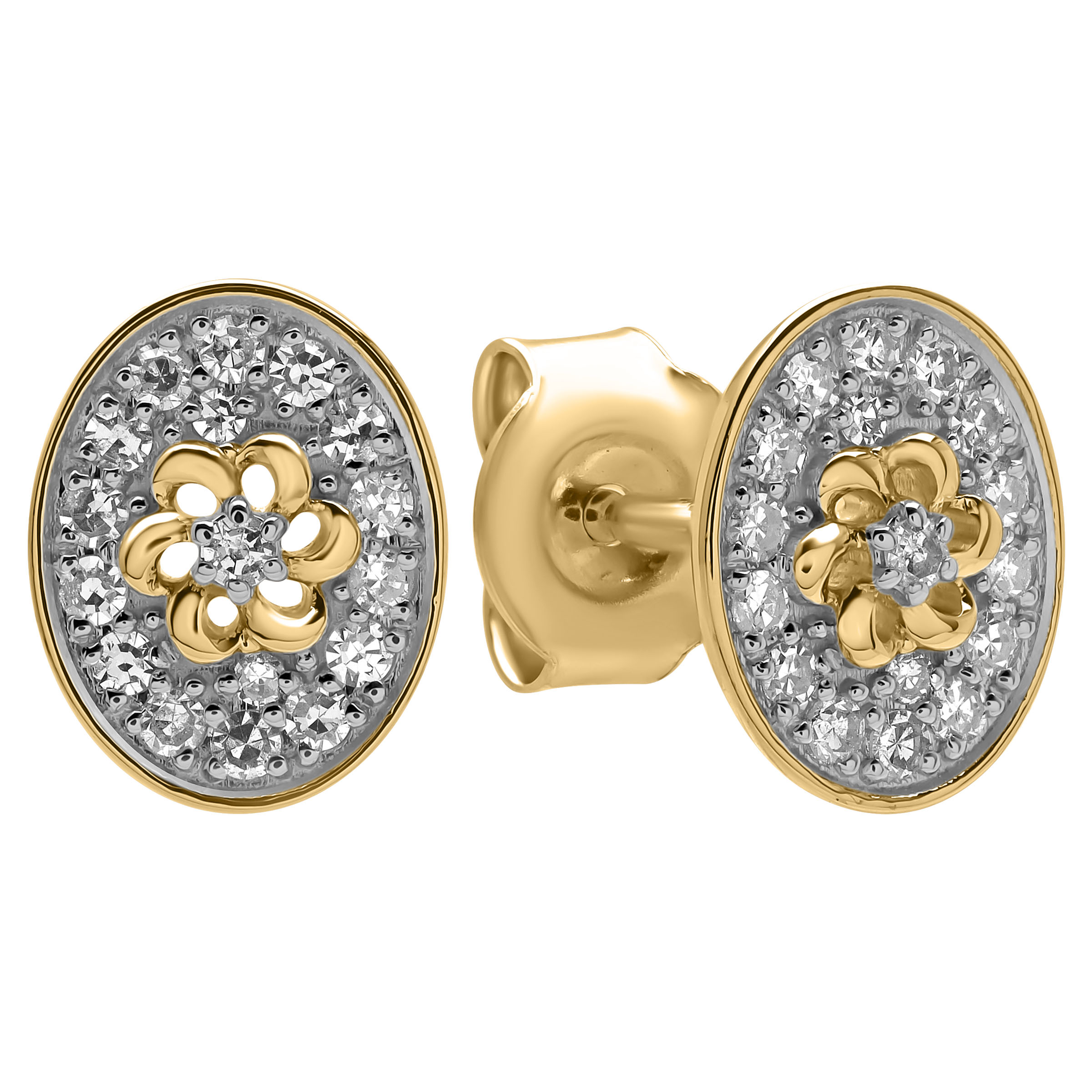 Златни обици с Диаманти Aspire Designs