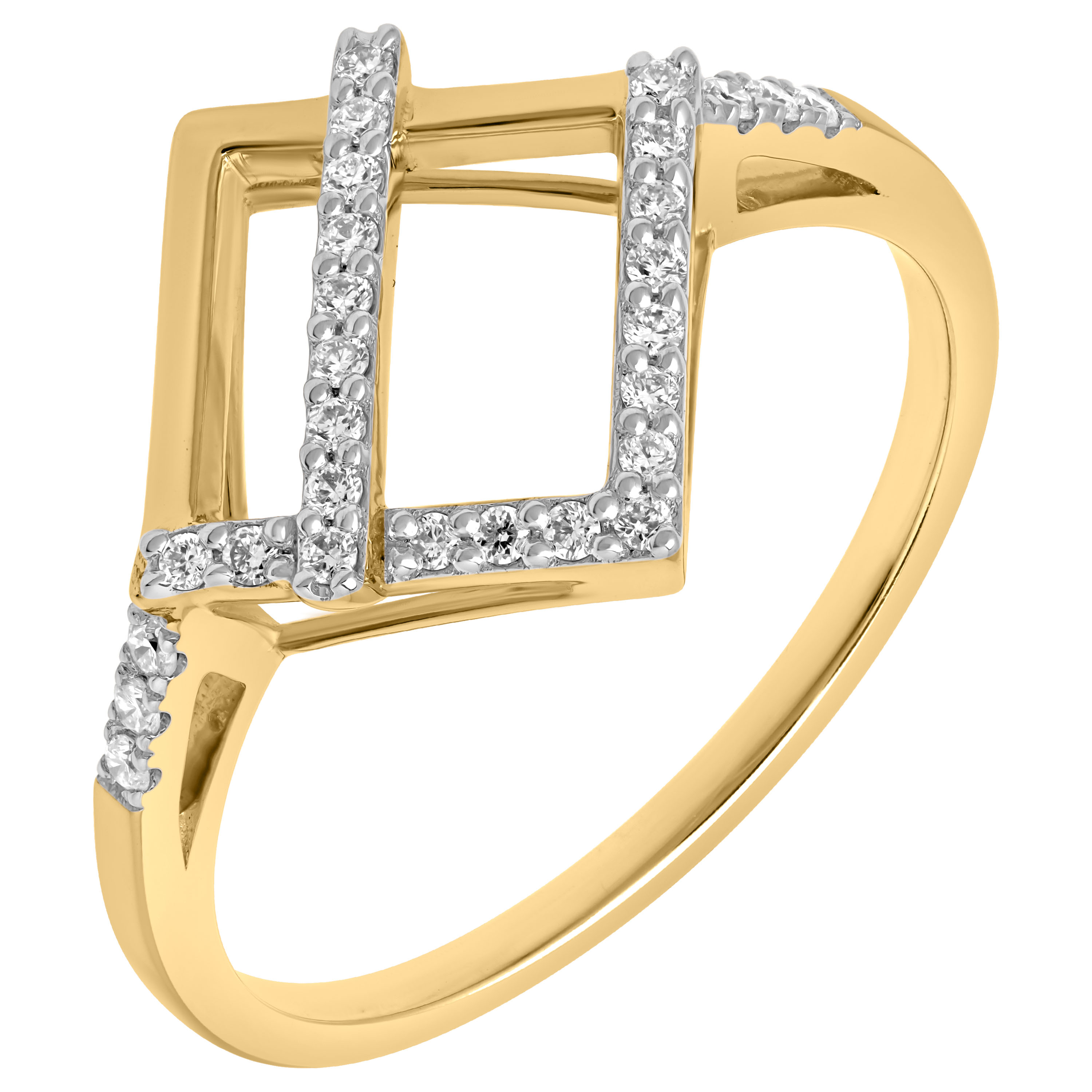 Златен пръстен с Диаманти Aspire Designs