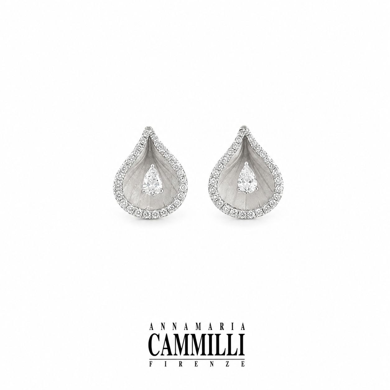 Златни обици с диаманти Annamaria Cammilli