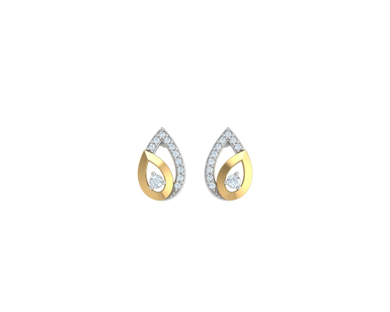 Златни дамски обици с Диаманти Estrella