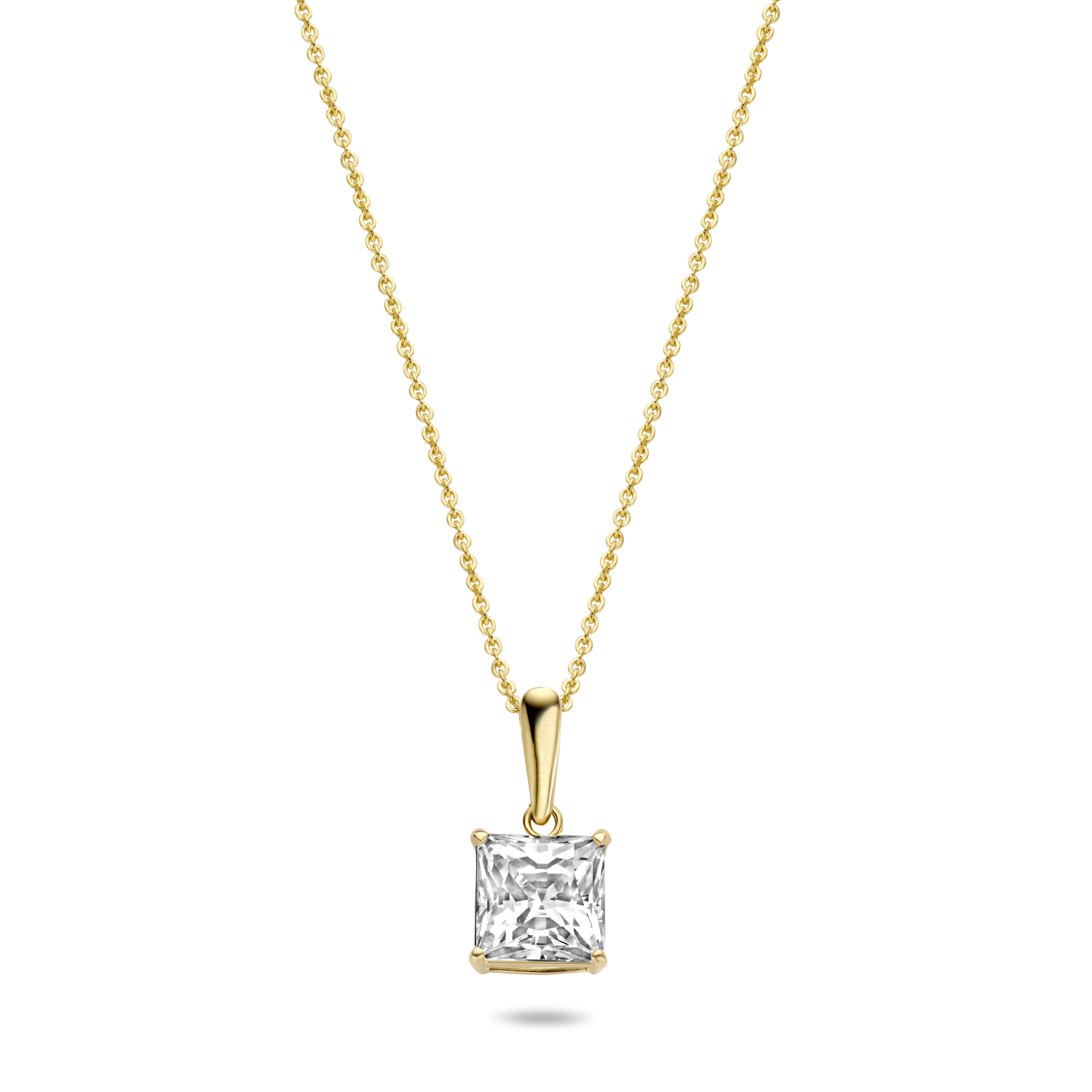 Златно колие с циркон