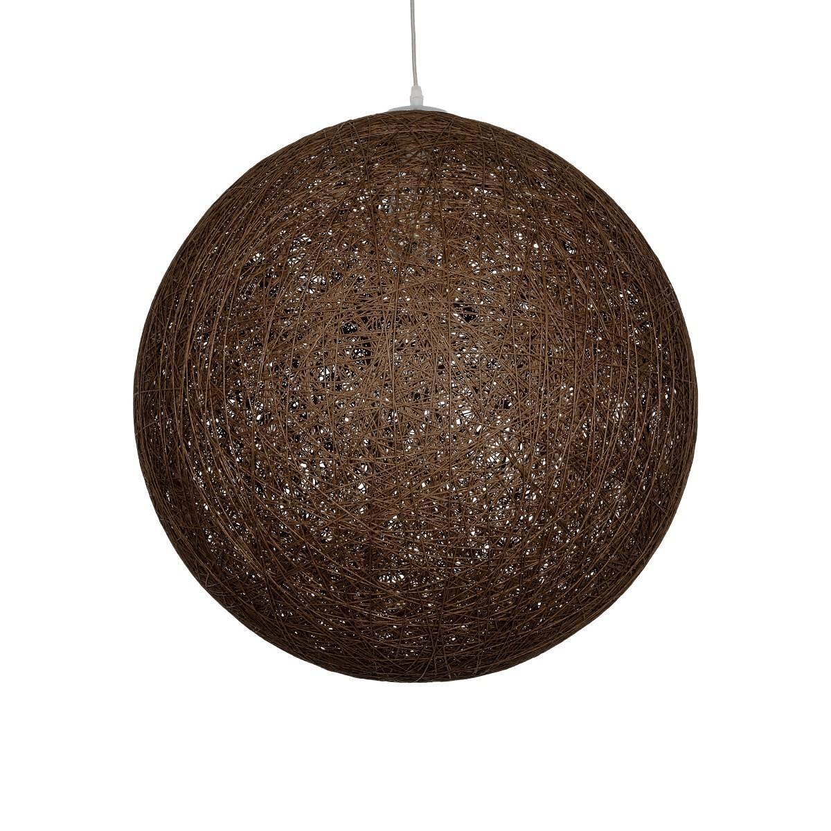 GLOBOSTAR ® OCEANA 999-0156 Висяща лампа за таван Boho с фасунга 1 x E27 AC 220-240V IP20 - Кафява