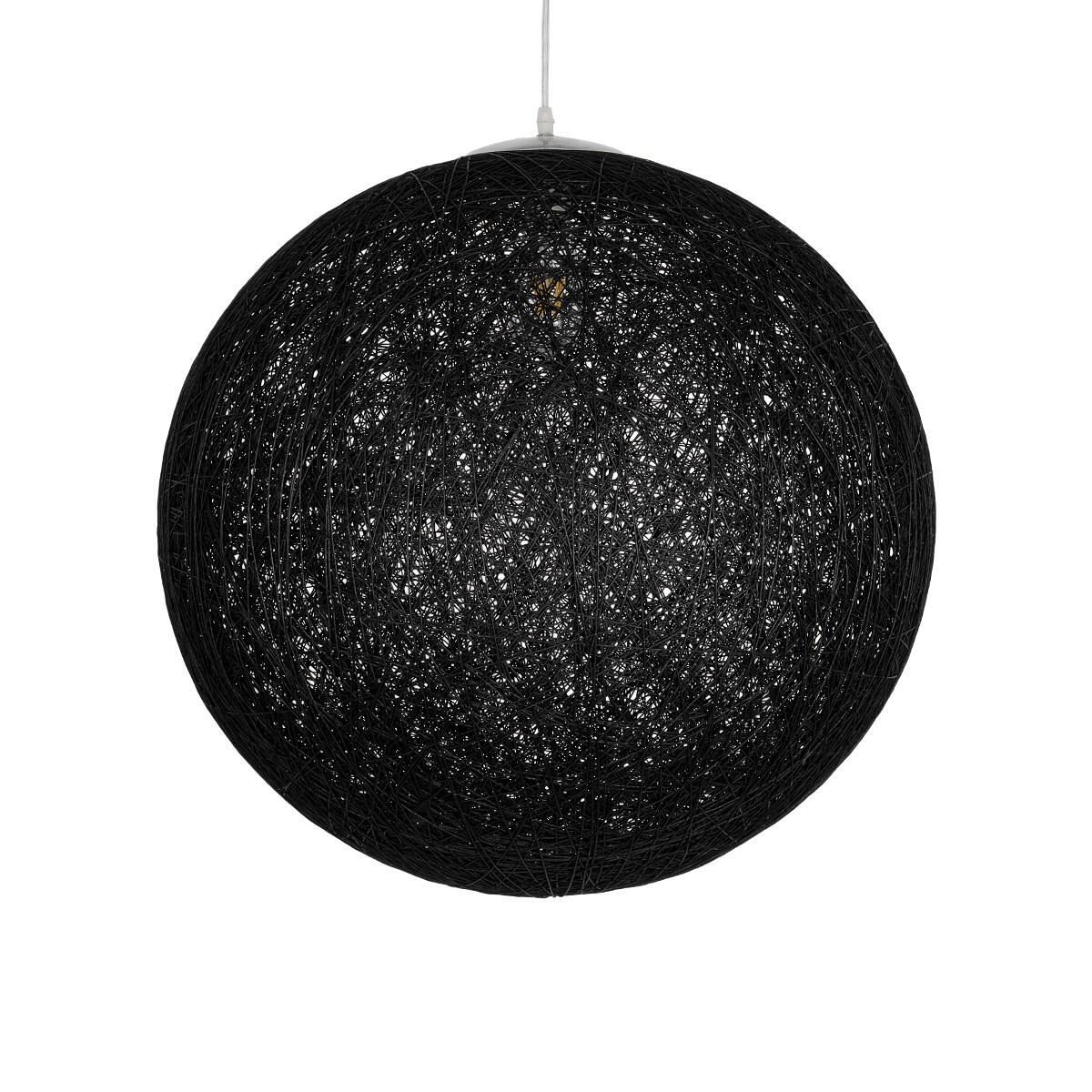 GLOBOSTAR ® OCEANA 999-0157 Висяща лампа за таван Boho с фасунга 1 x E27 AC 220-240V IP20 - Черна