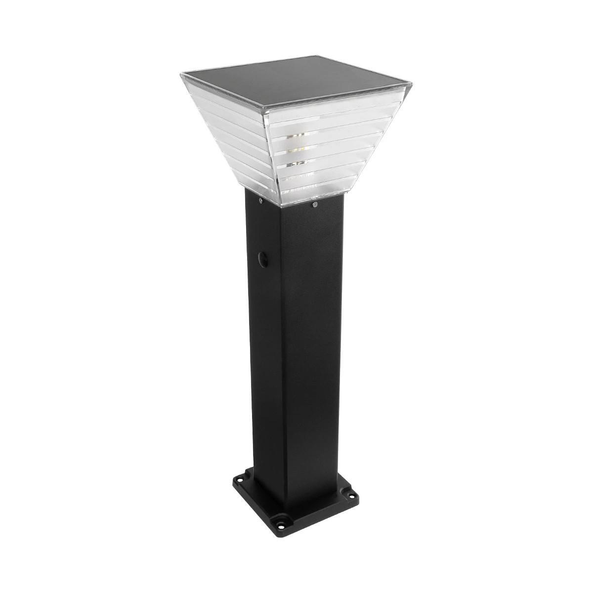 Градинска лампа GLOBOSTAR ® VEGGIE 90549 с фасунга 1 x E27 60° AC 220-240V Водоустойчива IP65 - Черна - Д20 x Ш20 x В60 см - 2 години гаранция
