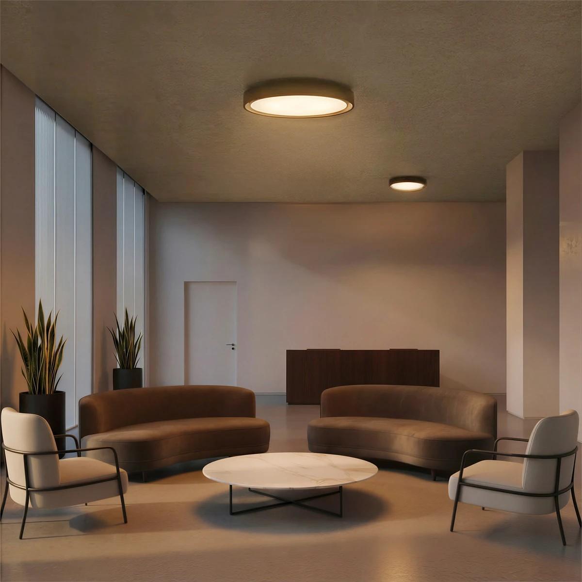 kelvo ® BARCHETTA KLV-101-0265-V2 LED таванна лампа 72W 7200lm 120° AC 220-240V IP20 Регулируема бяла светлина с контрол от 2700K до 6000K - Матово ч