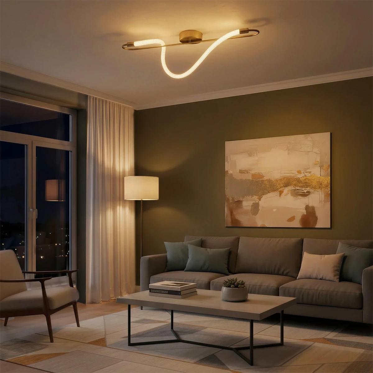 kelvo ® GLOW KLV-101-0169-V2 LED таванна лампа 18W 1800lm 360° AC 220-240V IP20 Регулируема бяла светлина с вкл./изкл. 2700K/4500K/6000K- платинено