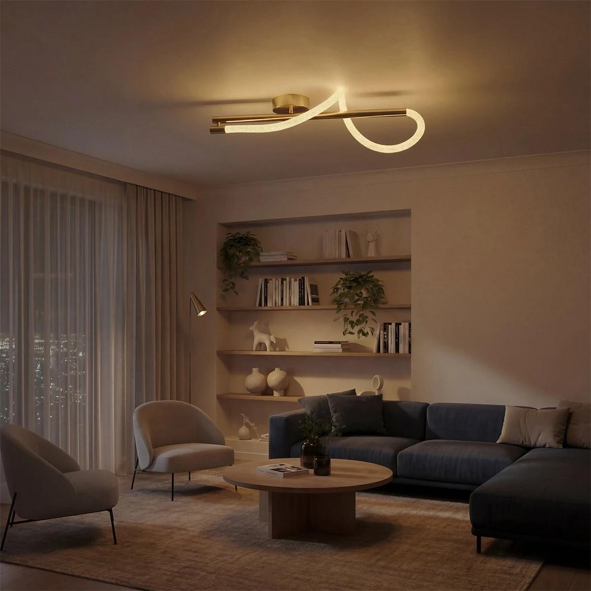 kelvo ® GLOW KLV-101-0168-V2 LED таванна лампа 24W 2400lm 360° AC 220-240V IP20 Регулируема бяла светлина с вкл./изкл. 2700K/4500K/6000K - Платинен