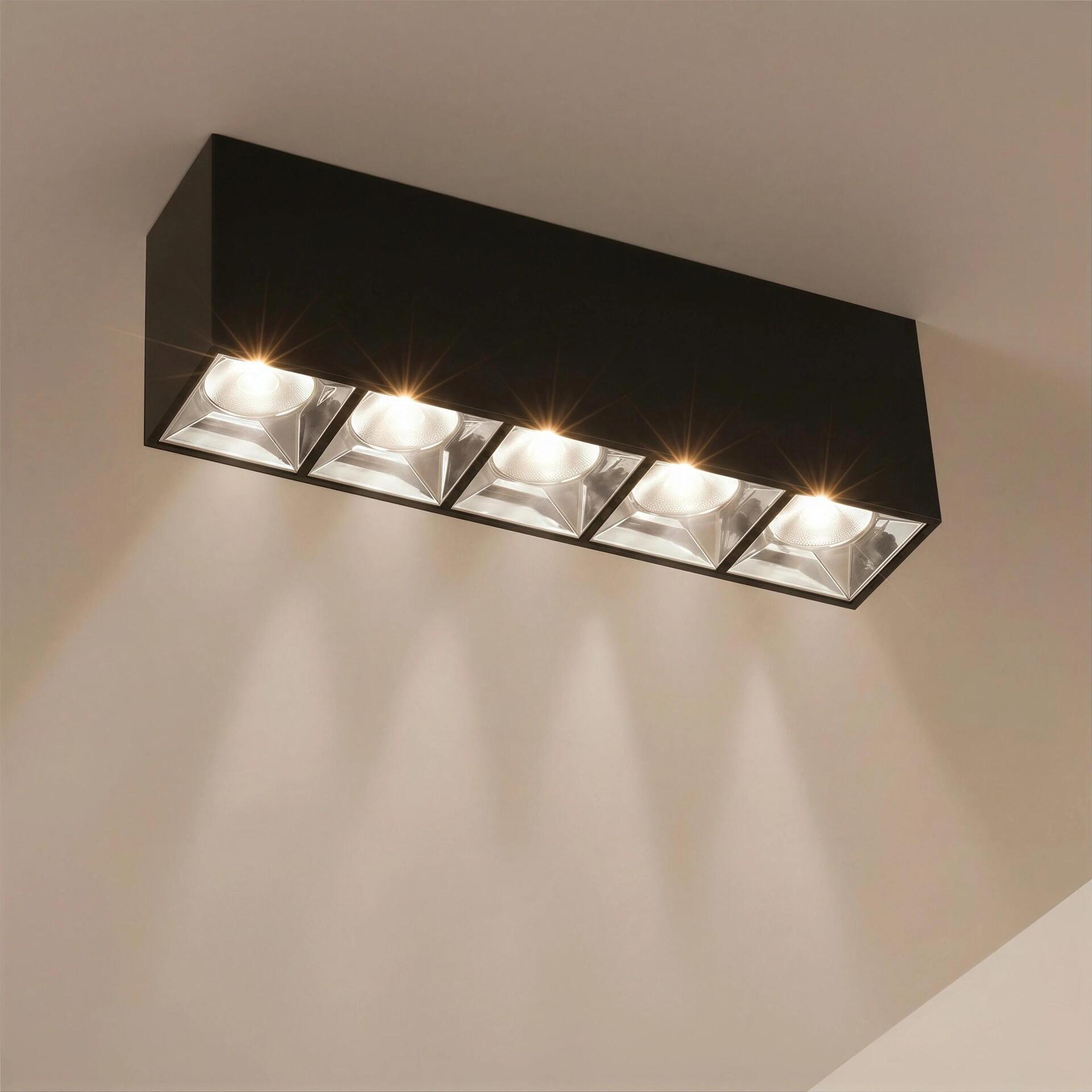 kelvo ® LUMINAR KLV-101-0333 LED луна за вграждане 20W 2800lm 36° AC 220-240V IP20 Натурално бяла 4500K - Osram SMD чип и TÜV SÜD драйвер - Матово че