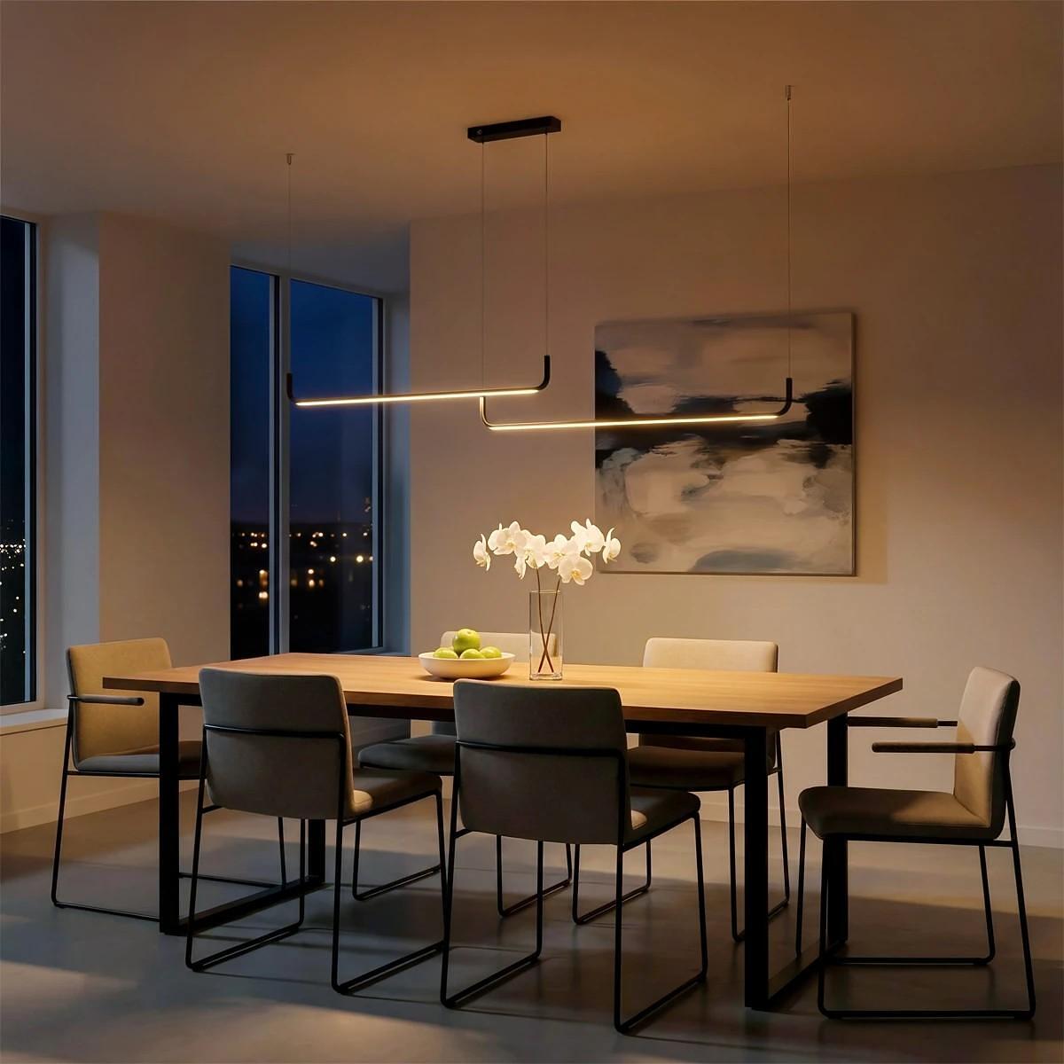 kelvo ® LINARIA KLV-101-0258-V2 LED висяща таванна лампа 72W 7200lm 180° AC 220-240V IP20 Регулируема бяла светлина с контрол от 2700K до 6000K Димир