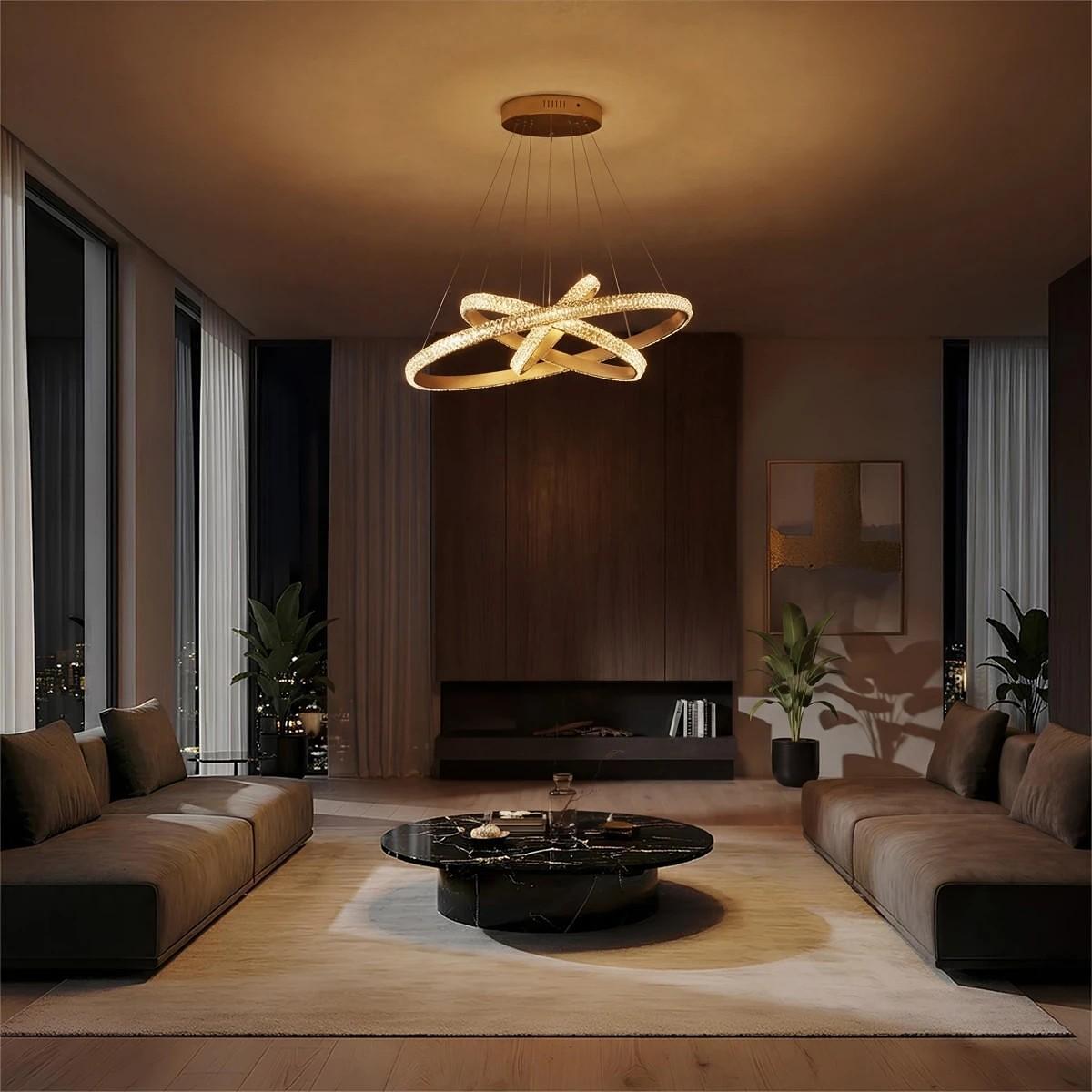 kelvo ® DIAMOND KLV-101-0238-V2 LED висяща таванна лампа 100W 10000lm 180° AC 220-240V IP20 Регулируема бяла светлина с контрол от 2700K до 6000K -
