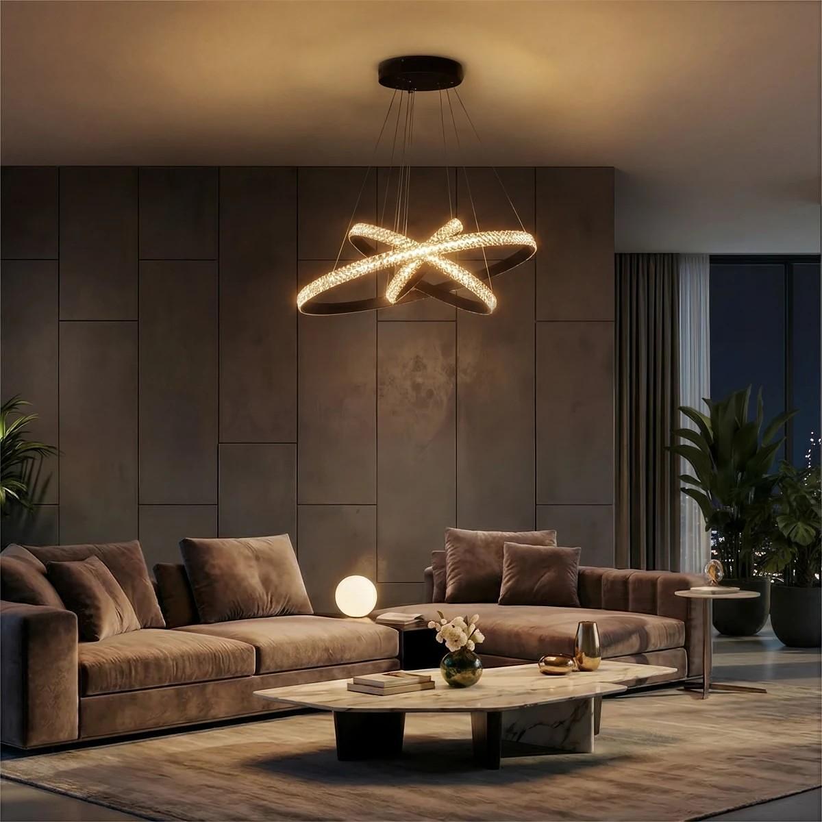 kelvo ® DIAMOND KLV-101-0237-V2 LED висяща таванна лампа 100W 10000lm 180° AC 220-240V IP20 Регулируема бяла светлина с контрол от 2700K до 6000K - М