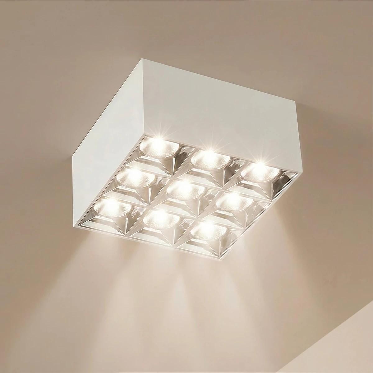 kelvo ® LUMINAR KLV-101-0342 LED луна за вграждане 30W 4200lm 36° AC 220-240V IP20 Натурално бяла 4500K - Osram SMD чип и TÜV SÜD драйвер - Матово бя