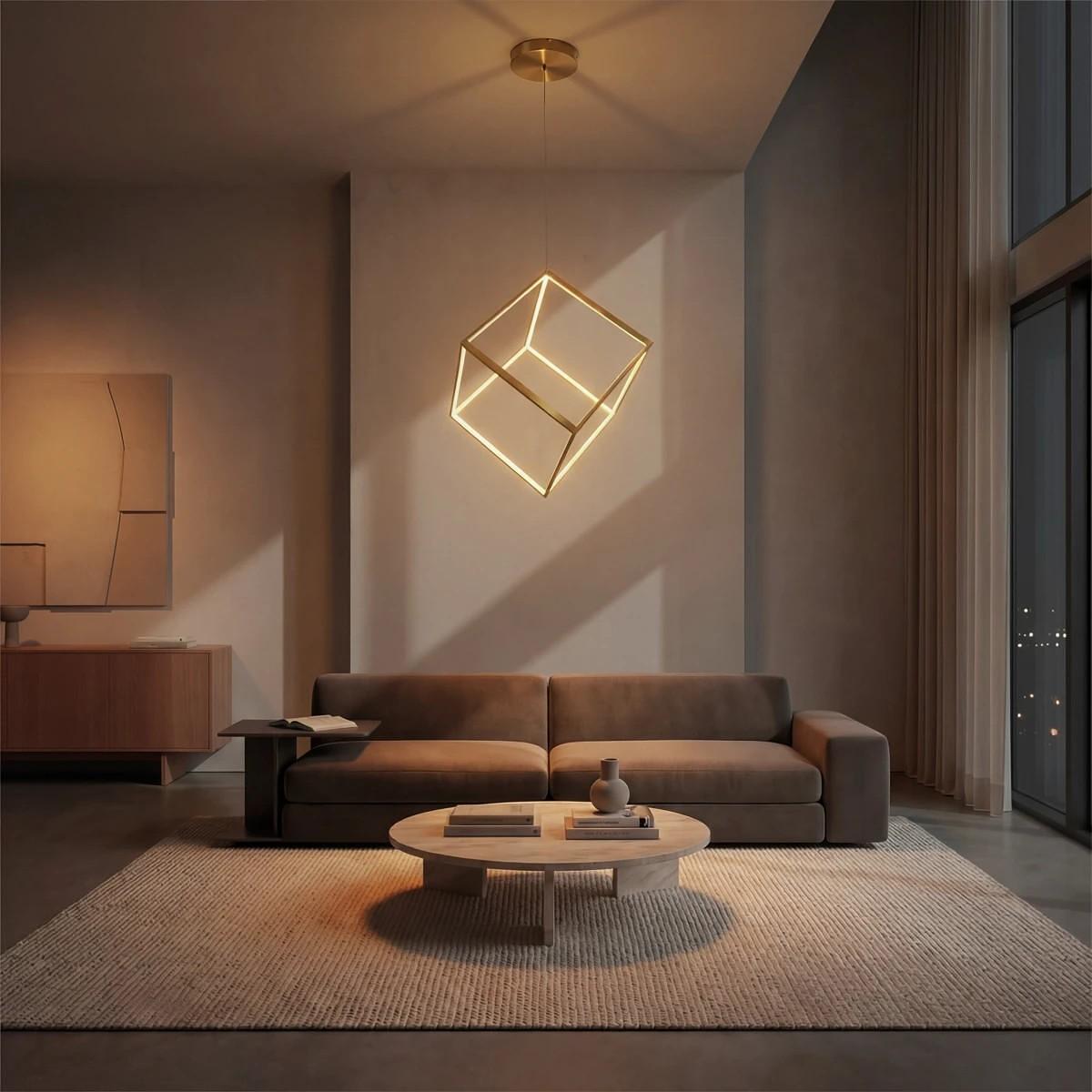 kelvo ® KIBOO KLV-101-0262 LED висяща таванна лампа 36W 3600lm 360° AC 220-240V IP20 Регулируема бяла светлина с контрол от 2700K до 6000K Димируема