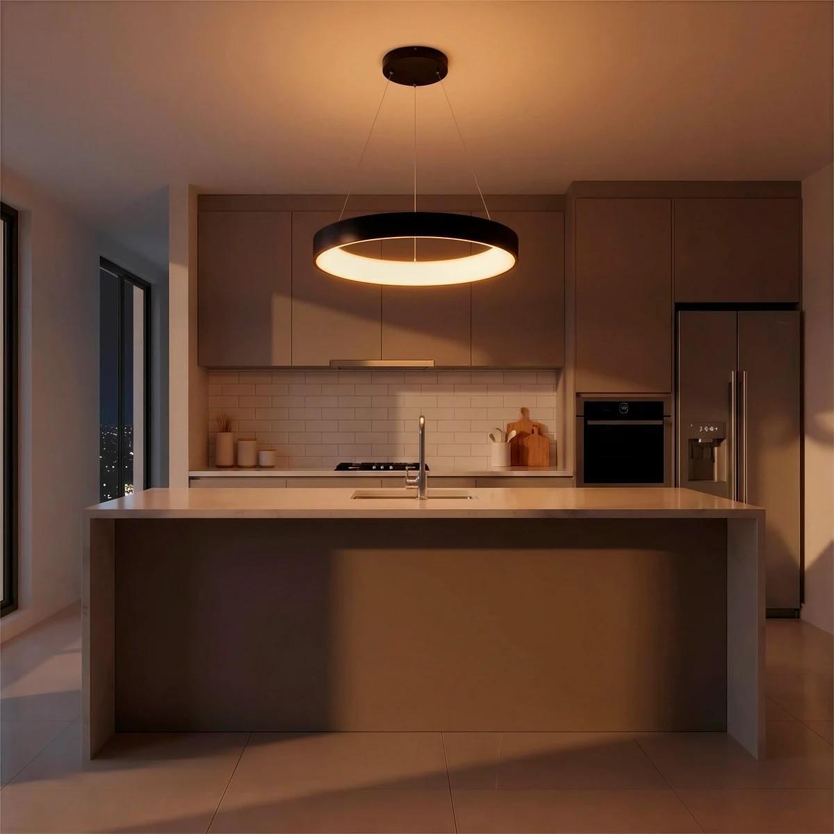 kelvo ® SALEM KLV-101-0289 LED висяща таванна лампа 105W 10500lm 120° AC 220-240V IP20 Регулируема бяла светлина с контрол от 2700K до 6000K - Матов