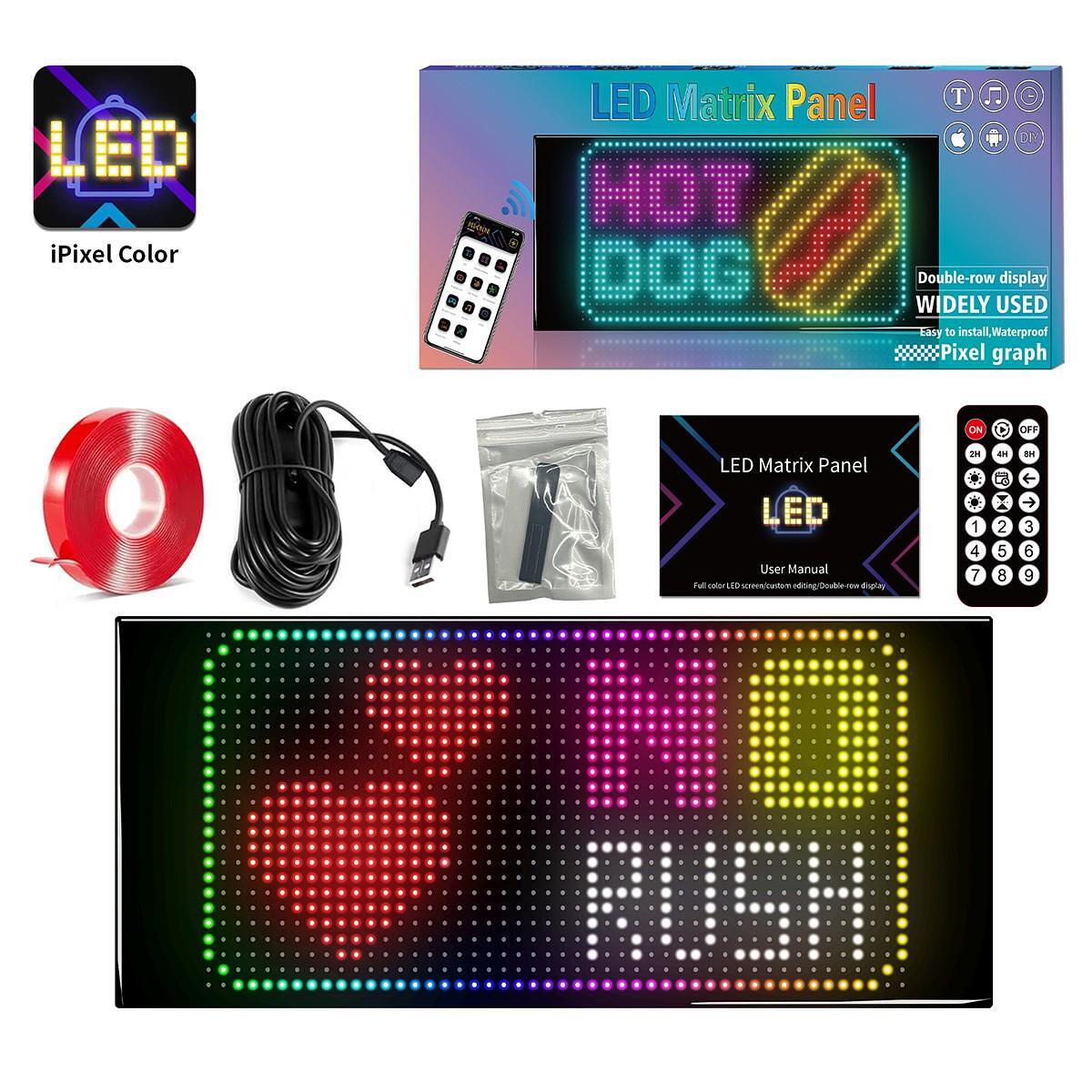 GLOBOSTAR ® MATRIX GLB-106-0006 Скролиращ дигитален знак / рамка  LED 10W AC 220-240V Водоустойчив IP65 Многоцветен RGB - Bluetooth управление чрез п