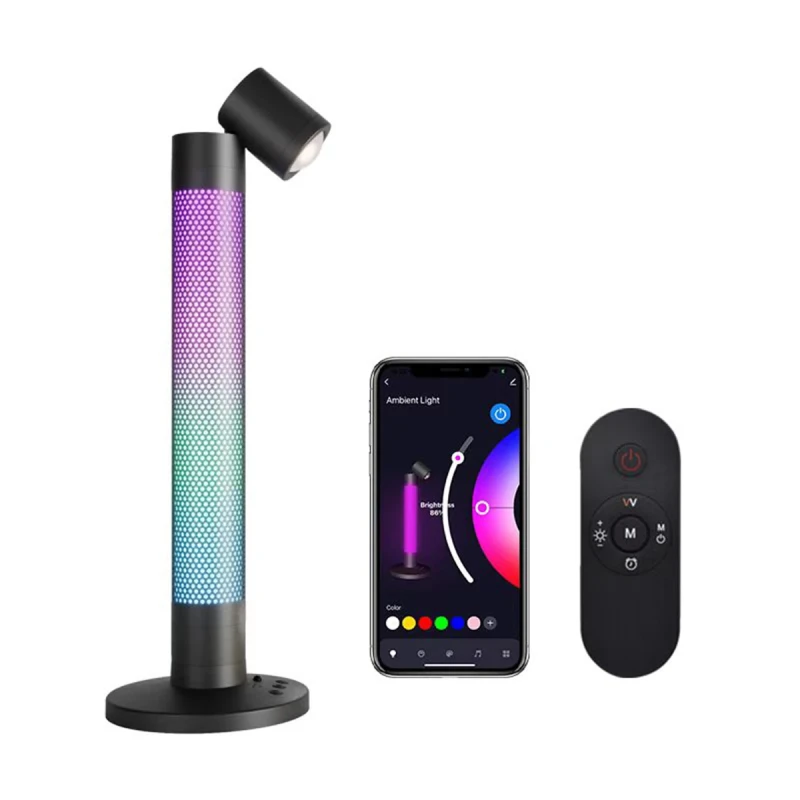 GLOBOSTAR ® DESTINY GLB-106-0019 Настолна лампа с RF безжично управление и работа чрез WiFi приложение LED 10W 600lm 180° AC 220-240V IP20 Многоцветн