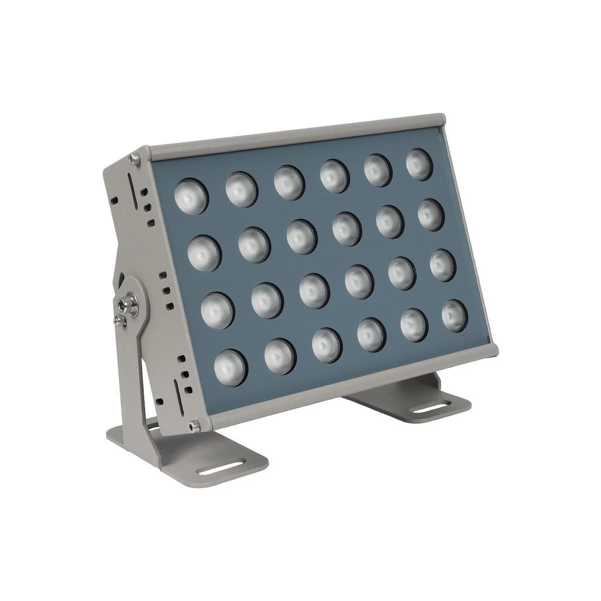 GLOBOSTAR ® FLOODHENO 999-0264 LED стенен прожектор с миене на стена 36W 2880lm 30° DC 24V Водоустойчив IP65 Многоцветен RGB Димируем DMX512