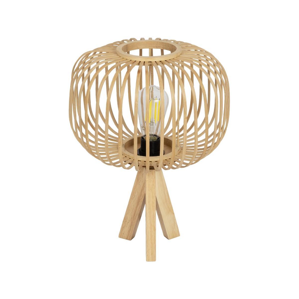 GLOBOSTAR ® CHORD 01990 Настолна лампа Boho с фасунга 1 x E27 AC 220-240V IP20 - Бежова