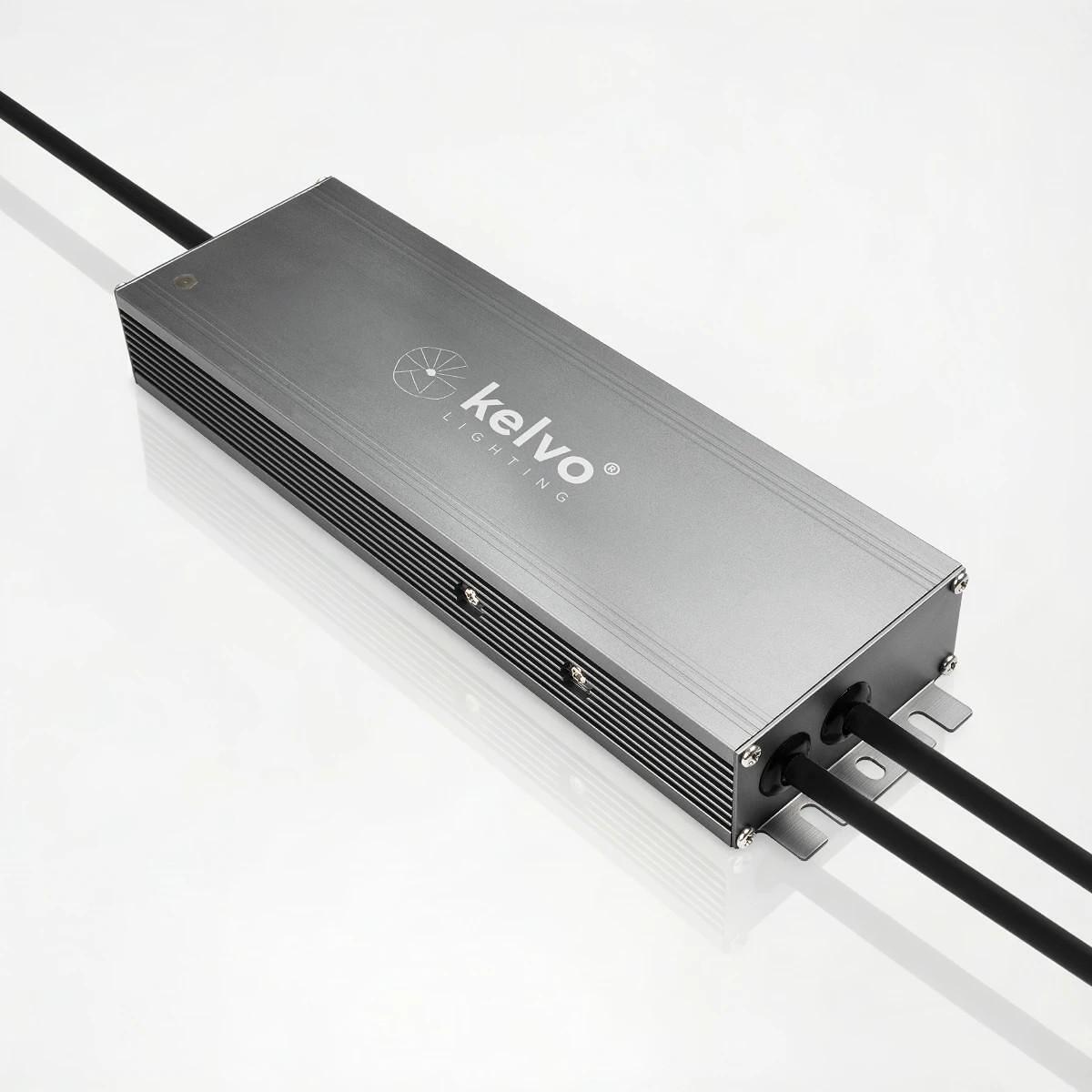 kelvo ® SELAS KLV-107-0037 Захранване/Трансформатор Клас I PELV 360W 15A AC 220-240V към DC 24V Водоустойчив IP67 - Антрацитно сив мат