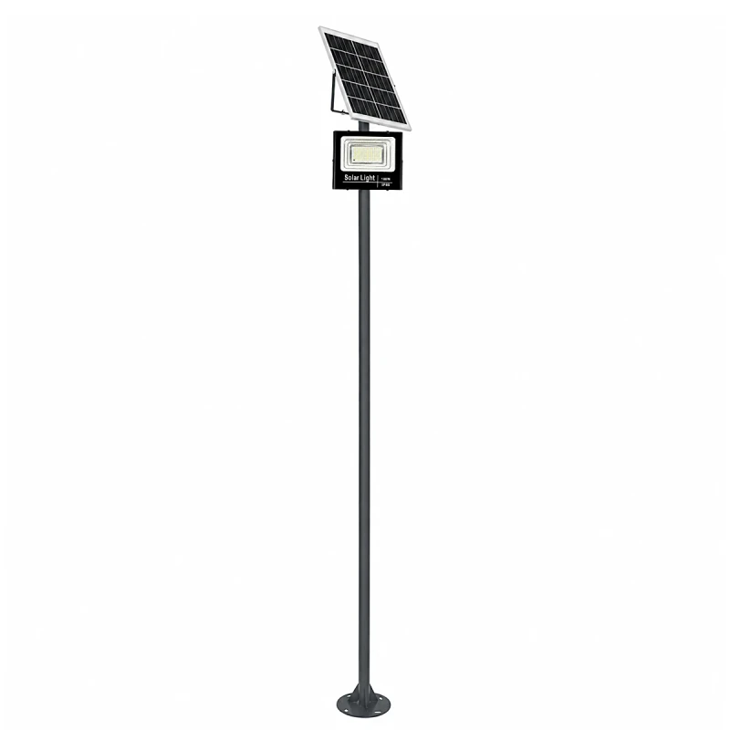 GLOBOSTAR ® HELIOS-280 GLB-000-0003 Метален поцинкован осветителен стълб за външен фотоволтаичен прожектор - RAL 7016 Антрацитно сив