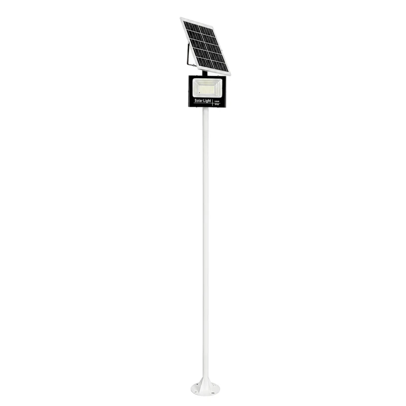 GLOBOSTAR ® HELIOS-280 GLB-000-0004 Метален поцинкован осветителен стълб за външен фотоволтаичен прожектор
