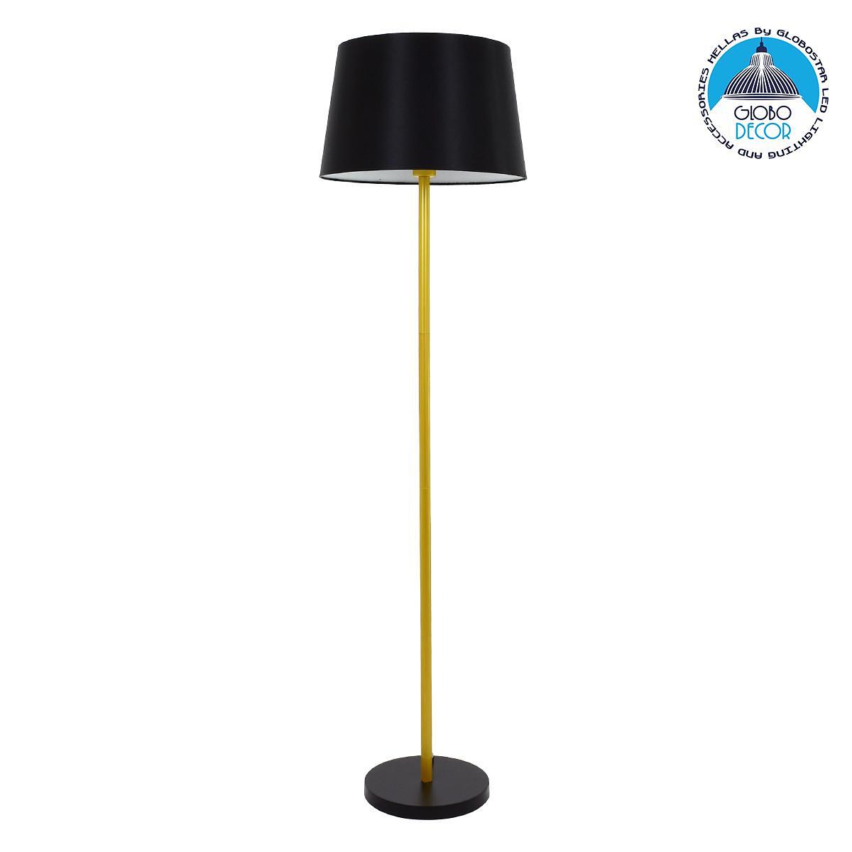 GLOBOSTAR® CEDAR 00829 Модерна подова лампа с фасунга 1 x E27 AC 220-240V IP20 - Черно & Златно - Д40 x Ш40 x В148cm