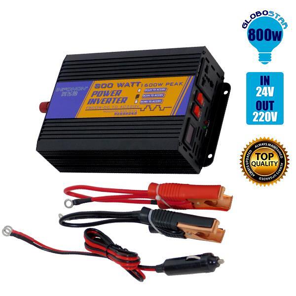 Инвертор Модифицирана Синусоида 24 Volt DC към 220 Volt AC 800 Watt GloboStar 67435