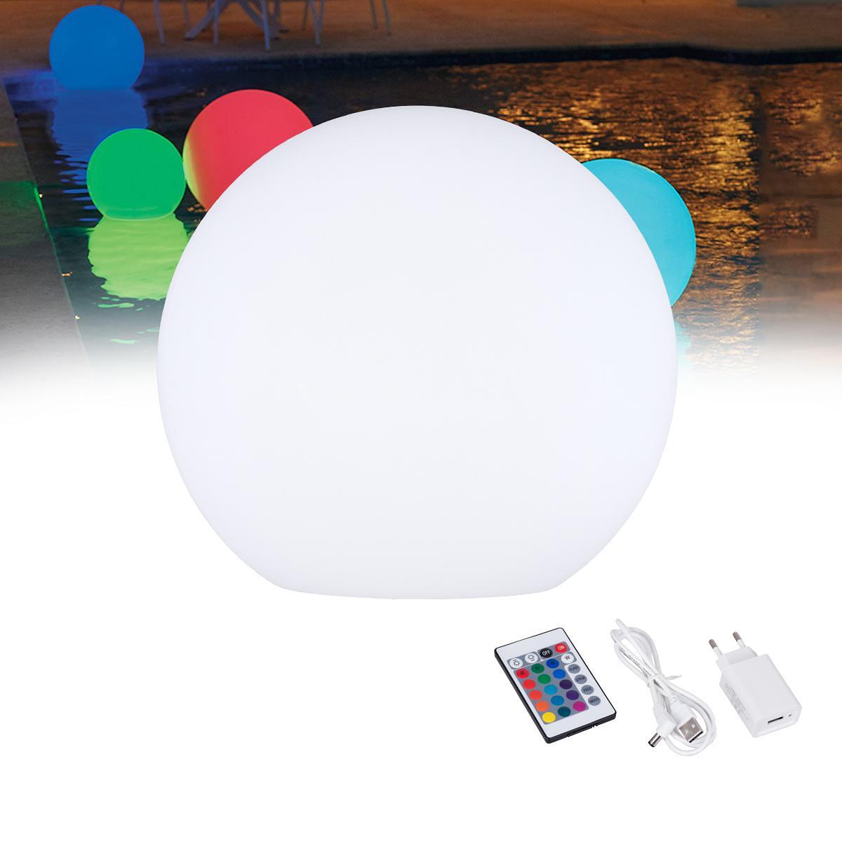 GloboStar® 85825 Акрилно Осветително Тяло Топка за Външна Употреба - Басейн LED Globe 10W Φ40 Презареждащо се с Батерия, USB Кабел - Зарядно и Безжич