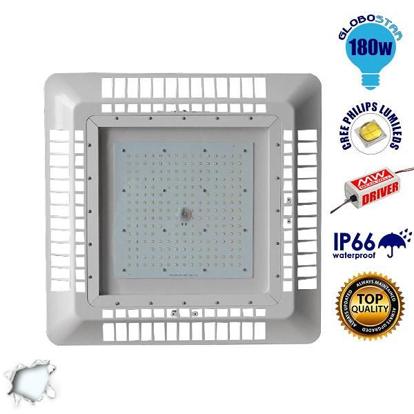 GloboStar® 115091 Осветително тяло за таван за бензиностанции Gas Station 180W AC 230V 25200lm 60° Водоустойчиво IP65 Неутрално бяло 5000K
