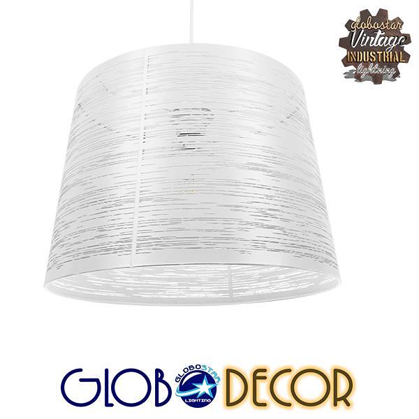 GLOBOSTAR® ACCADEMIA 01557 Модерен висящ таванен осветител с фасунга 1 x E27 AC 220-240V IP20 - Бял - Д35 x Ш35 x В25cm