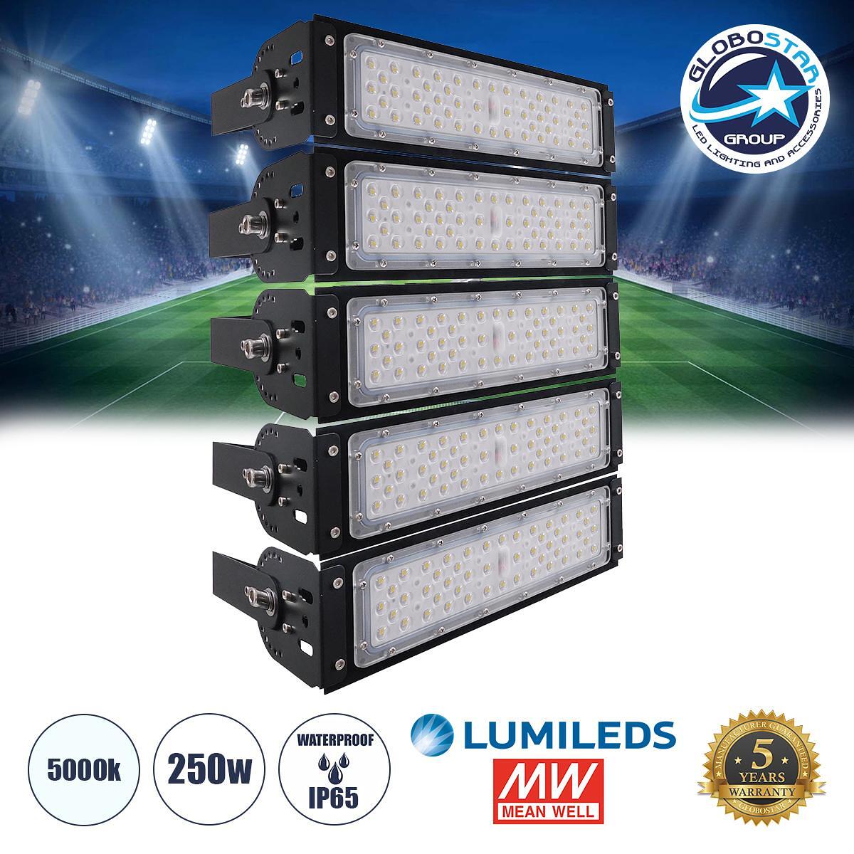 GLOBOSTAR® GOLIATH 90100-5 Прожектор за тенис кортове и футболни игрища 5x5 LED 250W 37500lm 75°x135° SDCM<5 Fish Eye Lens AC 220-240V Водоустойчив I