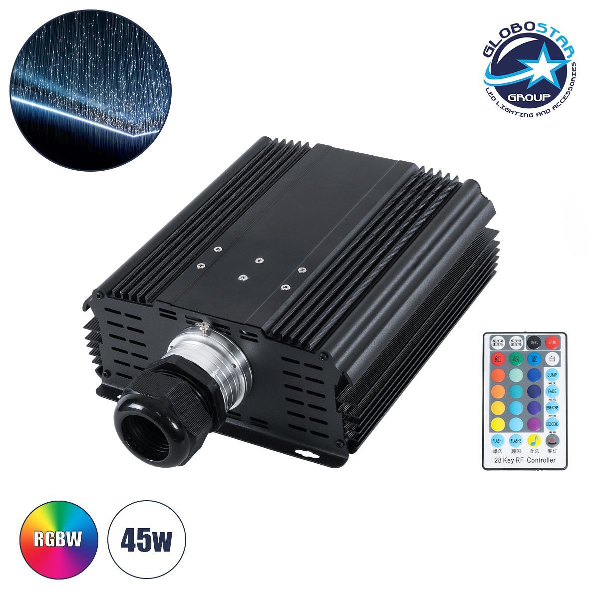 GloboStar® 79624 Машина за оптични влакна с една глава - Fiber Optic Light Machine Single Head LED 45W AC 220-240V с безжично RF дистанционно управле