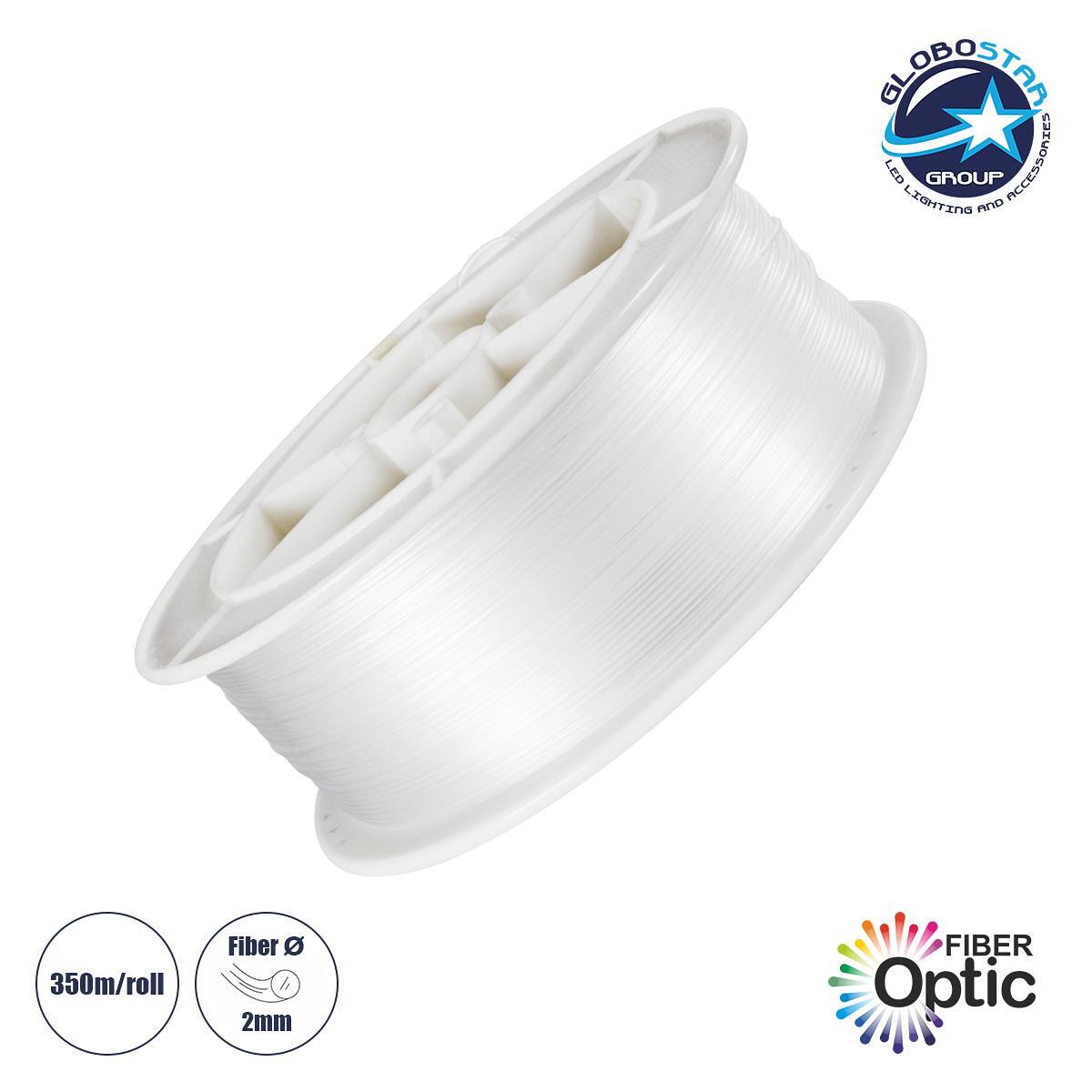 GloboStar® 79656 Ролка от оптични влакна - Fiber Optic Roll за LED машини с оптични влакна - Дебелина 2mm - Дължина на ролката 350 метра