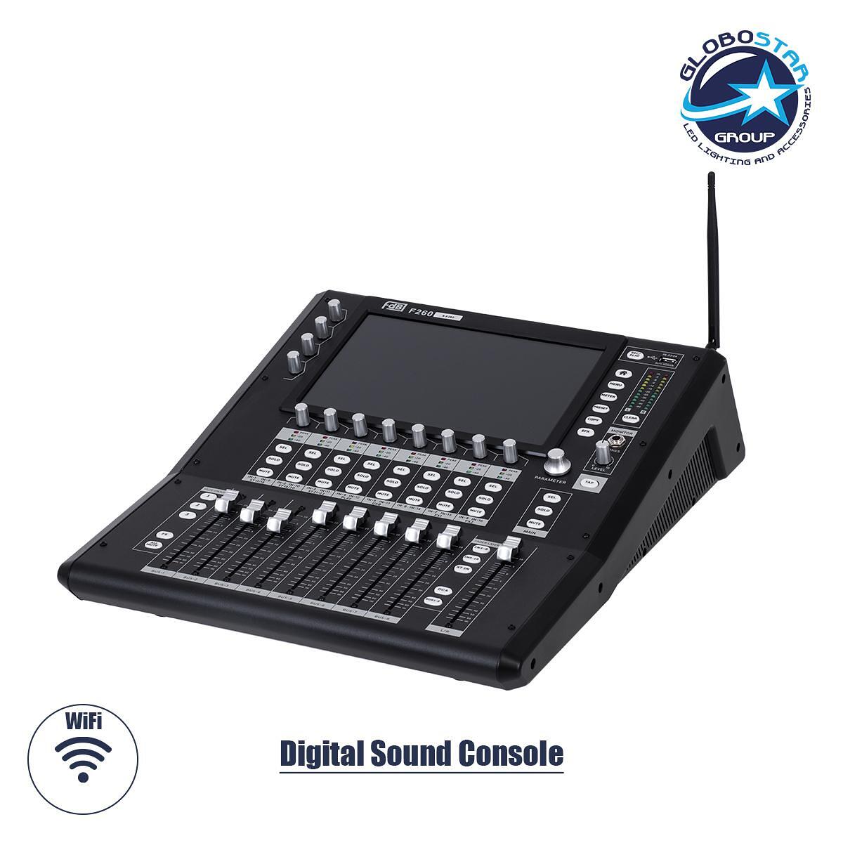 GloboStar® FDB F260 98023 Многофункционален цифров миксер аудио конзола 24Ch - Професионална цифрова аудио конзола 16Ch Audio In / 8Ch Audio Out / 8C