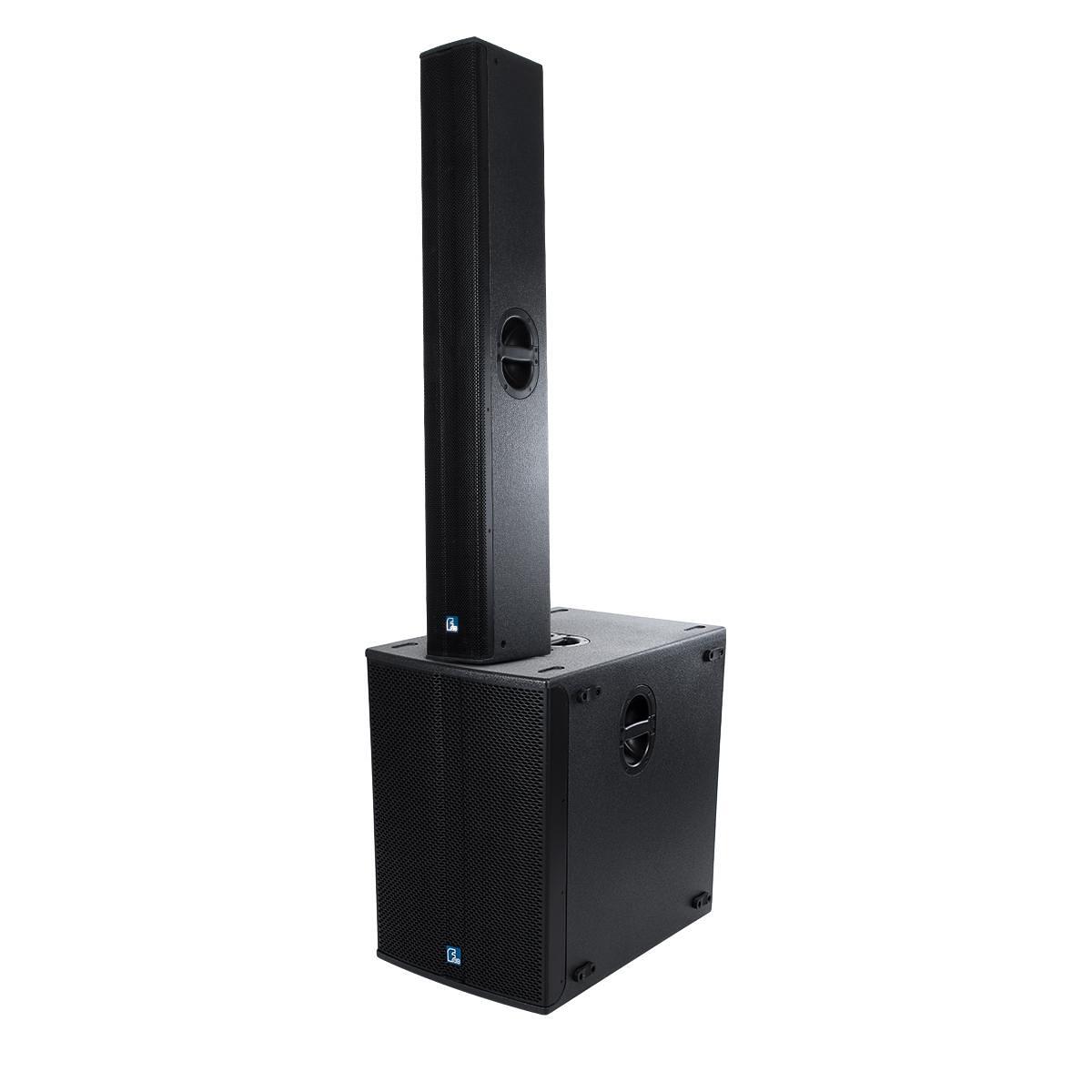 GLOBOSTAR® FDB K118BAS 98028 Активна напълно самостоятелна PA субуферна колона със стойка и цифров усилвател DSP SA2.68 AC 220V/50-60Hz - 600W RMS/4Ω
