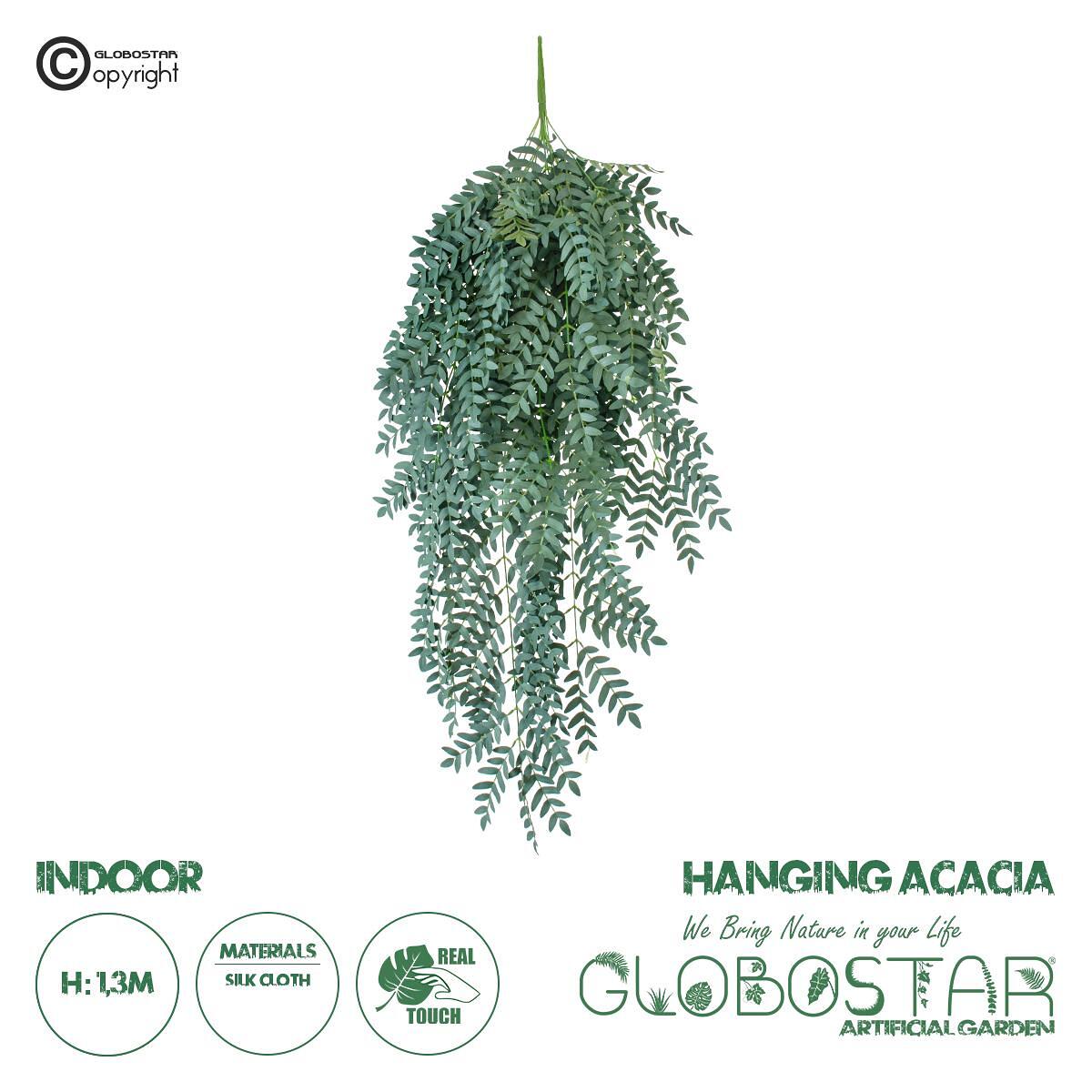 GloboStar® Изкуствена Градинска АКАЦИЯ ВИСЯЩ КЛОН 20254 Изкуствено Декоративно Висящо Растение Акация Височина 130cm