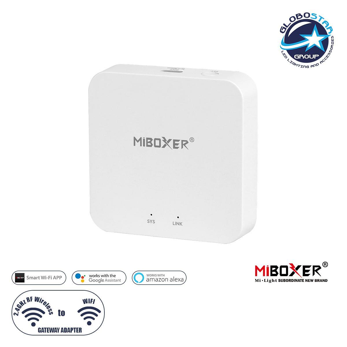 GloboStar® 73436 WL-BOX2 Mi-BOXER Смарт Шлюз Адаптер Gateway WiFi към RF 2.4Ghz - Tuya Smart APP - USB Type-C DC 5V - IP20 Ш6.4 x Д6.4 x В1.5cm - 5 г