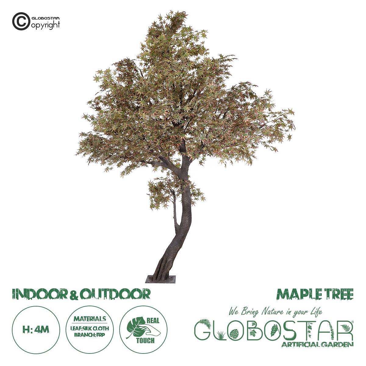 GloboStar® Изкуствена Градинска МАПЛ ДЪРВО 21058 Изкуствено Декоративно Дърво Клен В400cm