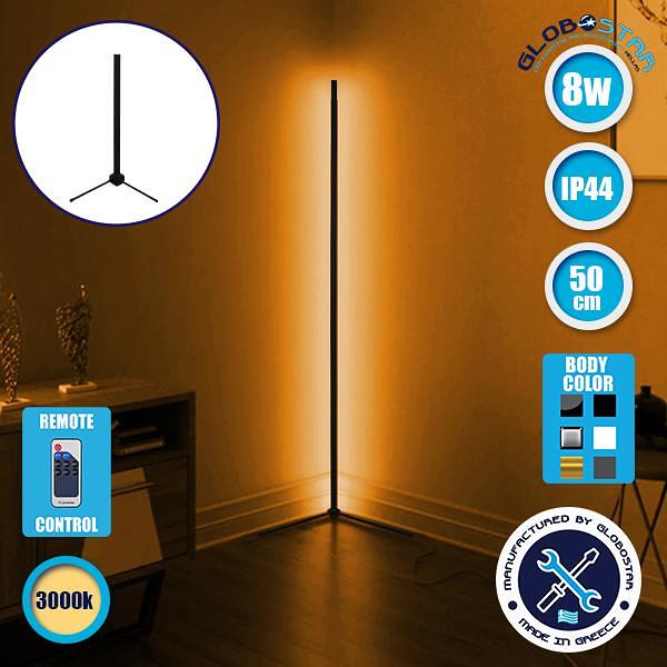 Модерна минималистична черна настолна лампа 50cm LED 8 Watt с безжично RF дистанционно и димер Топло бяло 3000K GloboStar ALIEN Design GLOBO-50-3