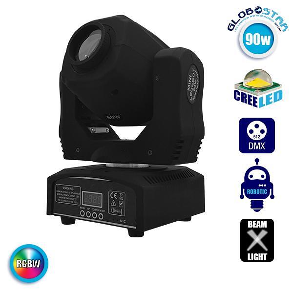Професионална Движеща се Роботизирана Глава Beam CREE LED 60W/90W 230V DMX512 RGBW GloboStar 51137