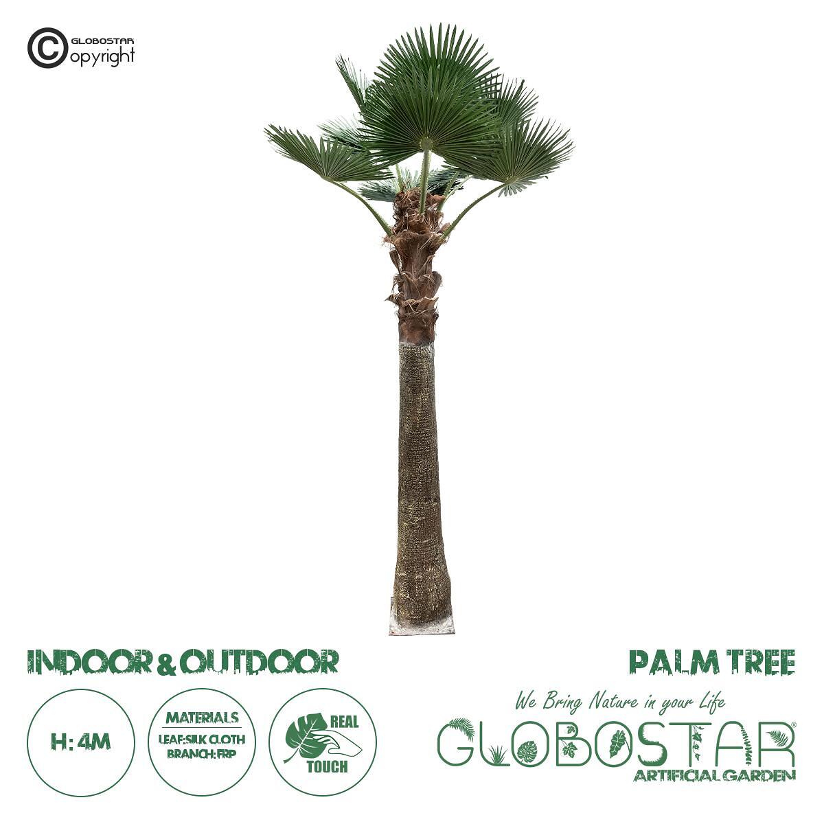 GloboStar® Изкуствена Градинска РАСТЕНИЕ ПАЛМА 21055 Декоративно Дърво Палма Φ240 x В400cm