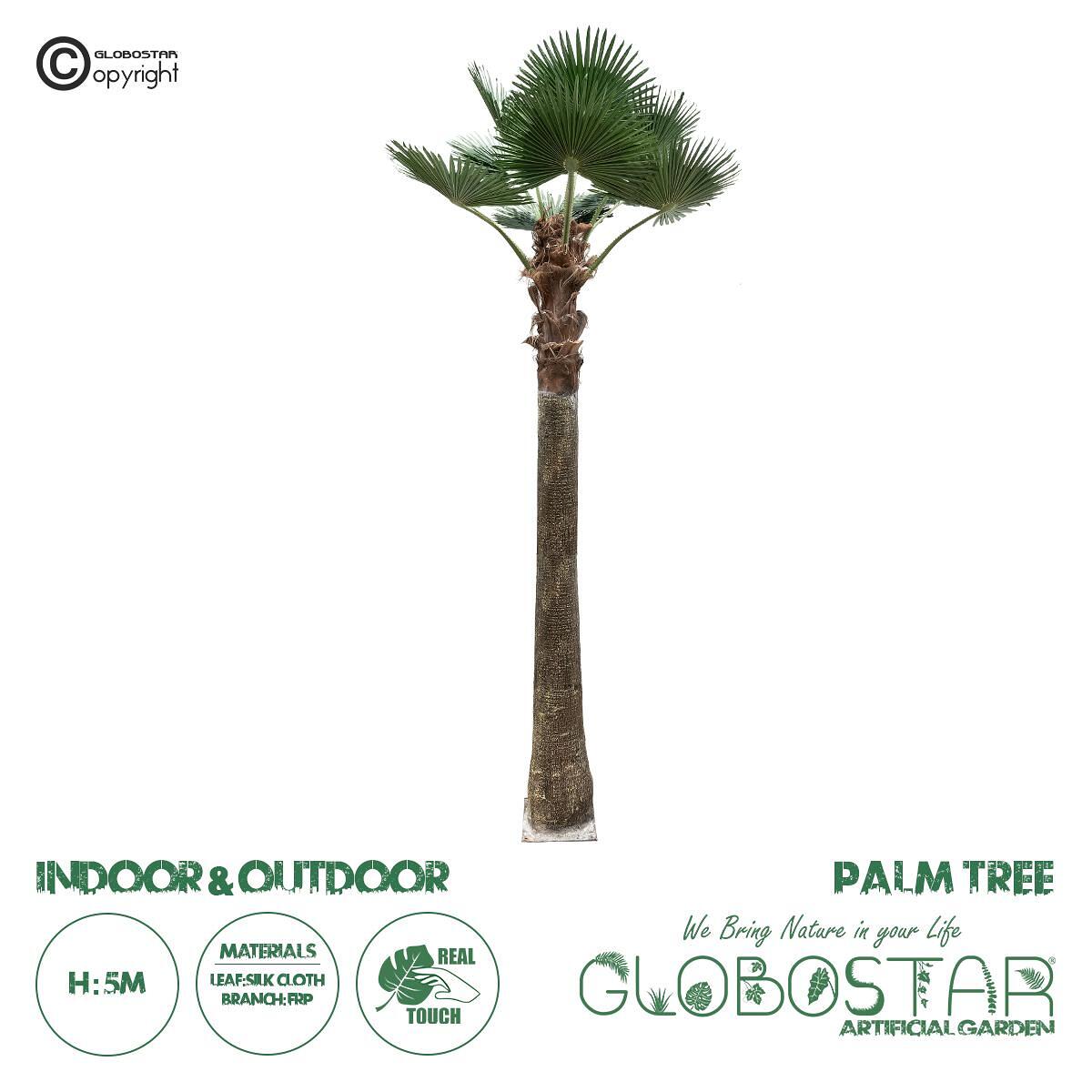 GloboStar® Изкуствено Градинско Растение ПАЛМА 21056 Декоративно Дърво Палма Φ240 x В500cm