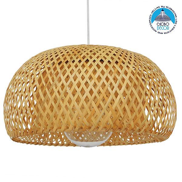 GLOBOSTAR® SAN TROPEZ 01626 Boho Висяща Лампа за Таван с Фасунга 1 x E27 AC 220-240V IP20 - Бежово - Д38 x Ш38 x В22cm