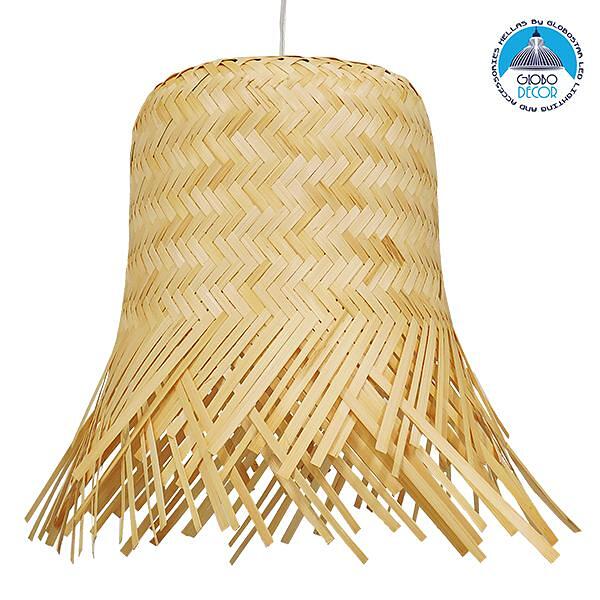 GLOBOSTAR® HAWAII 01103 Boho Висяща Лампа за Таван с Фасунга 1 x E27 AC 220-240V IP20 - Бежово - Д40 x Ш40 x В43cm