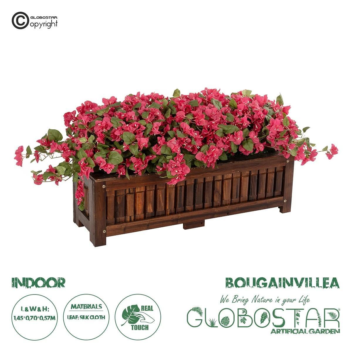 GloboStar® Artificial Garden BOUGAINVILLEA PLANT 20666 Изкуствен Декоративен Растение Бугенвилия П145 x М70 x Y57cm
