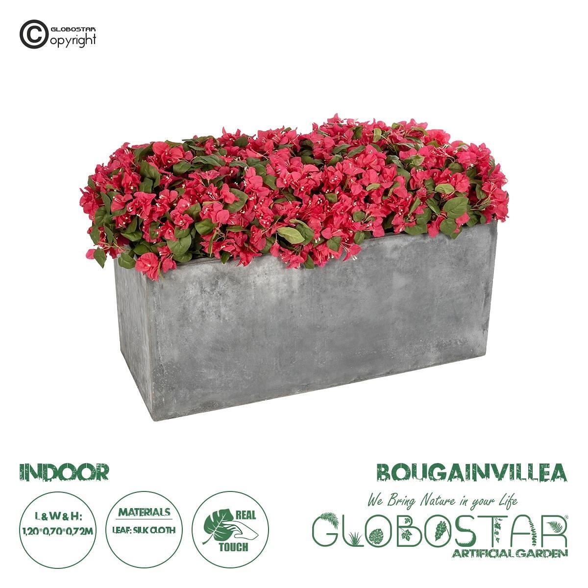 GloboStar® Artificial Garden BOUGAINVILLEA PLANT 20667 Изкуствен Декоративен Растение Бугенвилия П120 x М70 x Y72cm