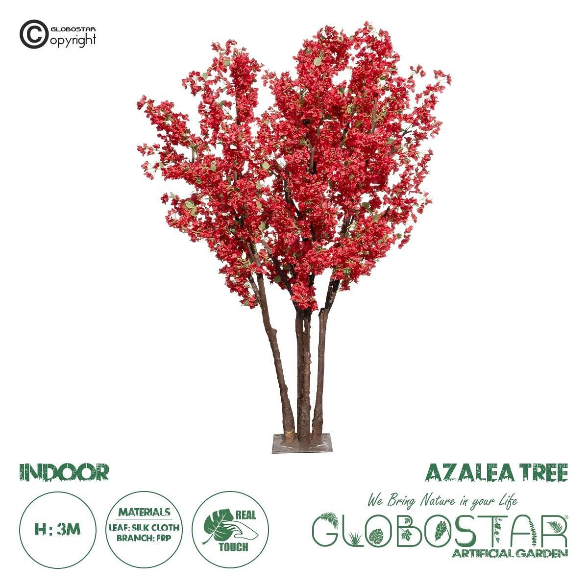 GloboStar® Artificial Garden AZALEA TREE 21059 Изкуствен декоративен дърво Азалия Ш230 x Д230 x В300см
